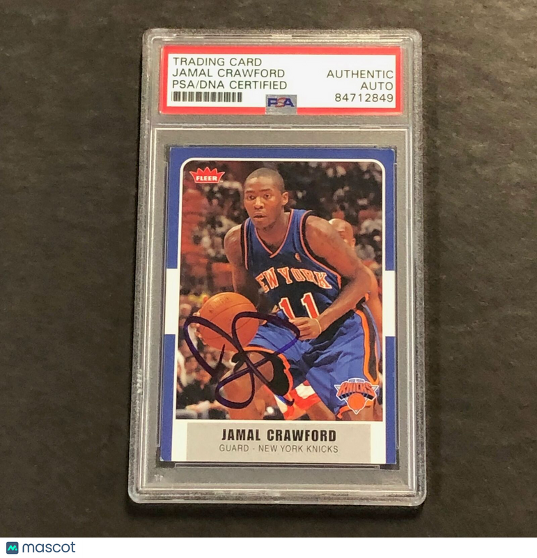 2007-08 Fleer Basketball #75 Jamal Crawford Signed Card AUTO PSA Slabbed Knicks