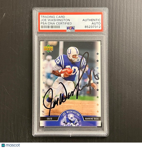 2005 Upper Deck #11 Joe Washington Signed AUTO PSA Slabbed Colts