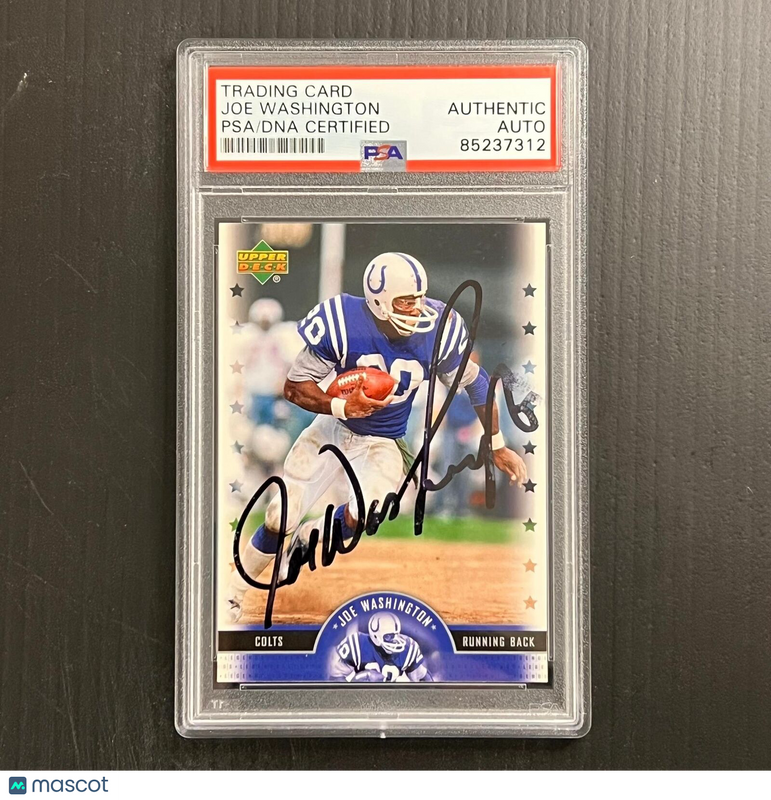 2005 Upper Deck #11 Joe Washington Signed AUTO PSA Slabbed Colts
