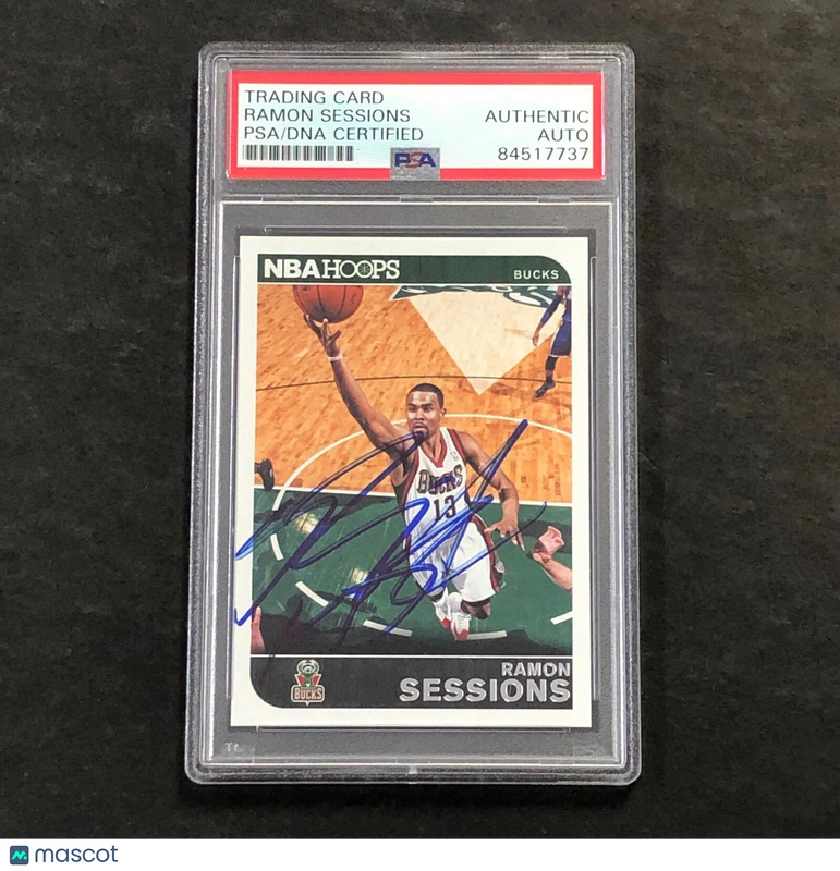 2014-15 NBA Hoops #233 Ramon Sessions Signed AUTO PSA Slabbed Bucks