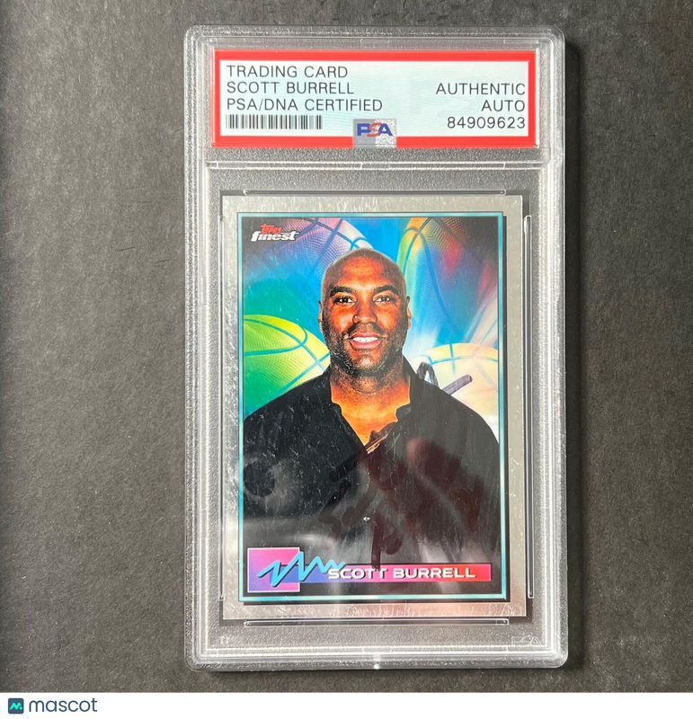 2021 Topps Finest #49 Scott Burrell Signed Card AUTO PSA/DNA Slabbed Toronto