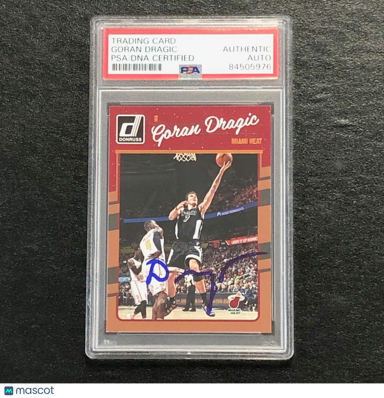 2016 Panini Donruss #41 Goran Dragic Signed Card AUTO PSA/DNA Slabbed Heat