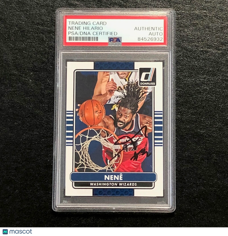 2014-15 Donruss Basketball #61 Nene Signed AUTO PSA Slabbed Wizards