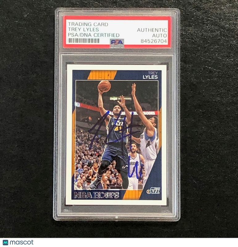 2016-17 NBA Hoops #160 Trey Lyles Signed AUTO PSA Slabbed Jazz