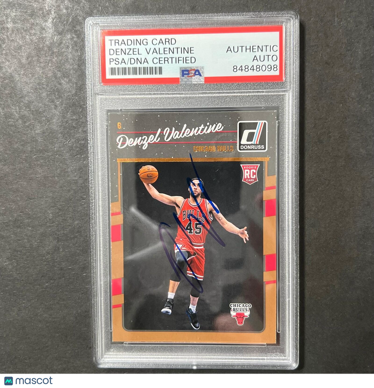 2016-17 Donruss #163 Denzel Valentine Signed Card AUTO PSA Slabbed RC
