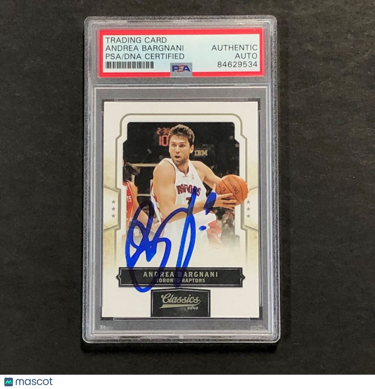 2009-10 Classics Basketball #15 Andrea Bargnani Signed Card AUTO PSA Slabbed Rap