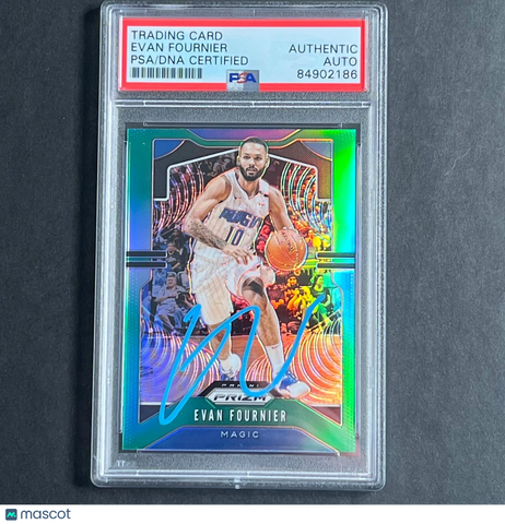 2019-20 Panini Prizm #192 Evan Fournier Signed Card AUTO PSA Slabbed Magic