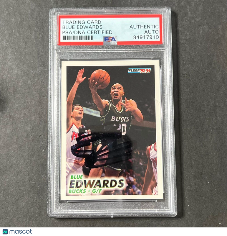 1993-94 Fleer #118 Blue Edwards Signed Card AUTO PSA Slabbed Bucks