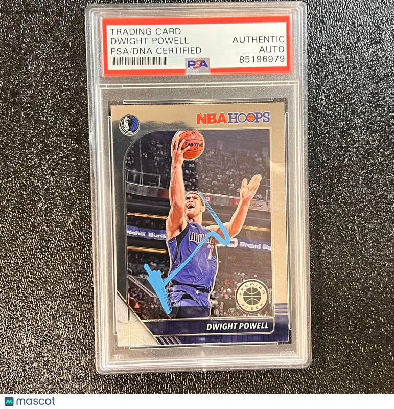 2019-20 Panini Hoops #45 Dwight Powell Card AUTO PSA Slabbed Mavericks