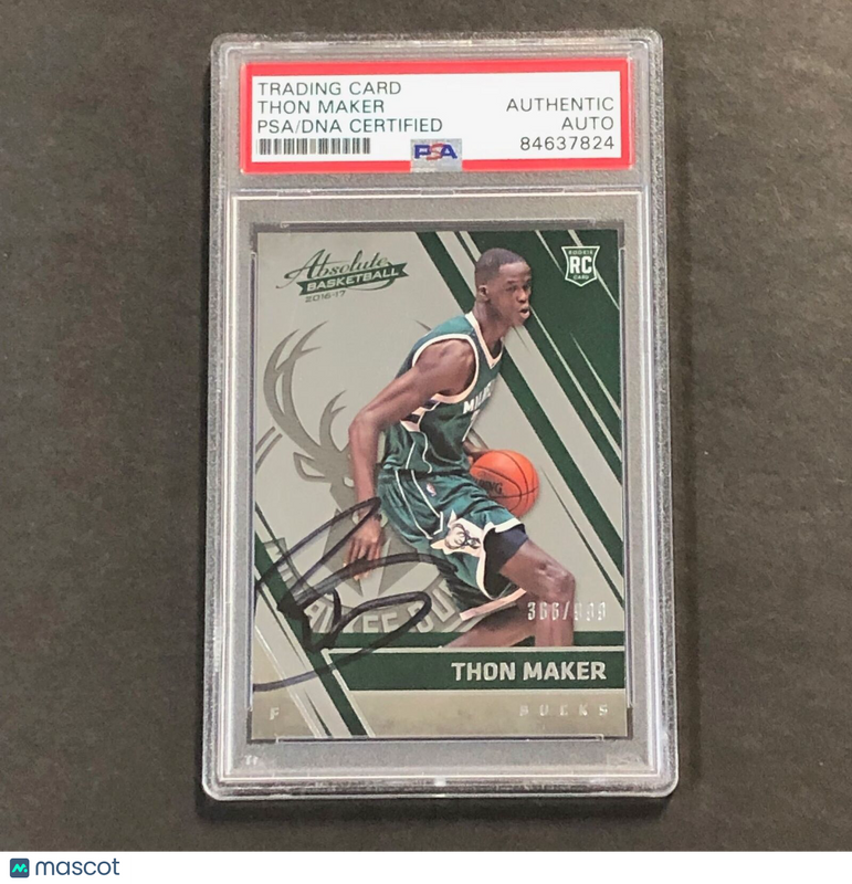 2016-17 Panini Absolute #169 THON MAKER Signed Card AUTO PSA/DNA Slabbed RC Buck