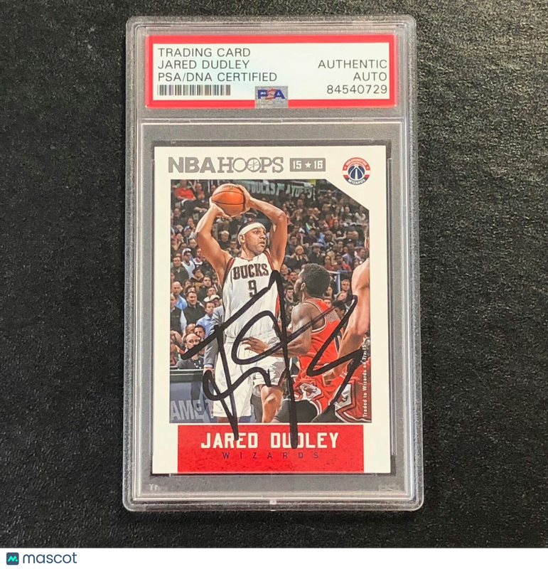 2015 NBA Hoops #13 Jared Dudley Signed Card AUTO PSA Slabbed Wizards