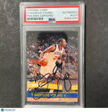 2010-11 Panini Donruss #27 Thaddeus Young Signed Card AUTO PSA Slabbed 76ers