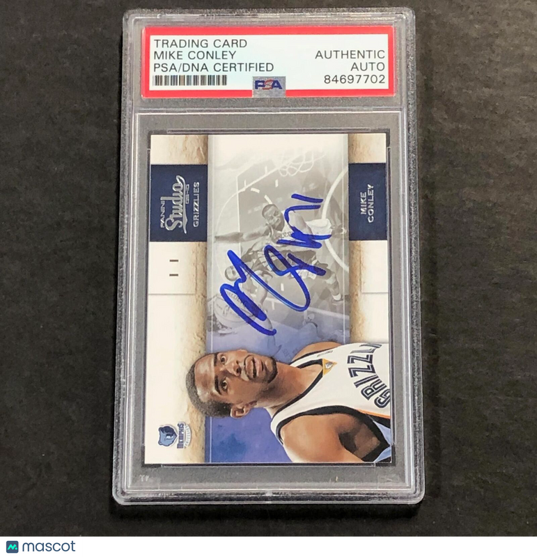 2009-10 PANINI STUDIO #37 Mike Conley signed Card Auto PSA Slabbed Grizzlies