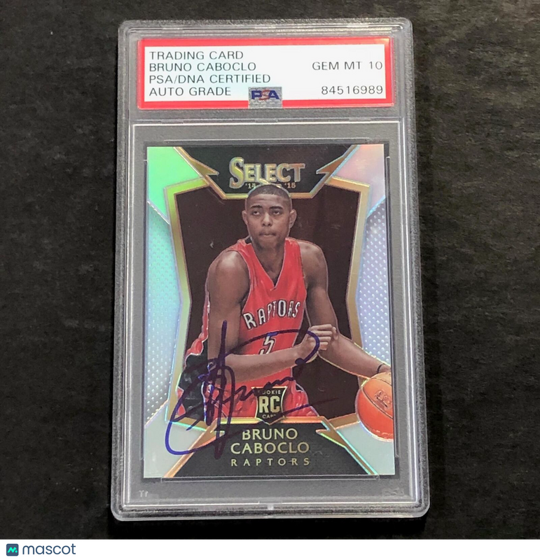 2014 Panini Select #81 Bruno Caboclo Signed Card AUTO 10 PSA/DNA Slabbed RC Rapt