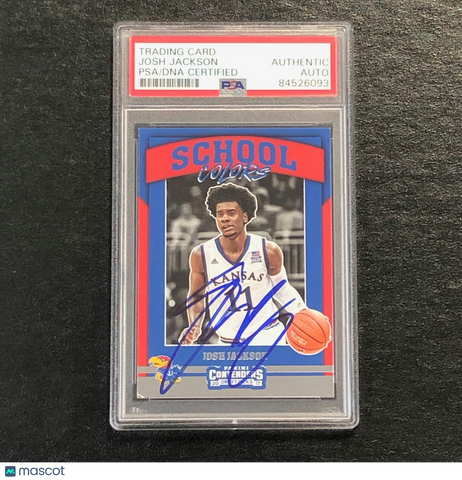 2017 Contenders Draft Picks #3 Josh Jackson Signed Card AUTO PSA Slabbed Kansas