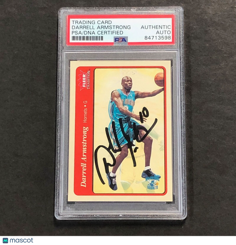2004-05 Fleer Tradition #128 Darrell Armstrong Signed Card AUTO PSA Slabbed Horn