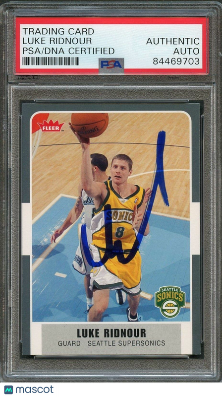 2007-08 Fleer #109 Luke Ridnour Signed Card AUTO PSA Slabbed