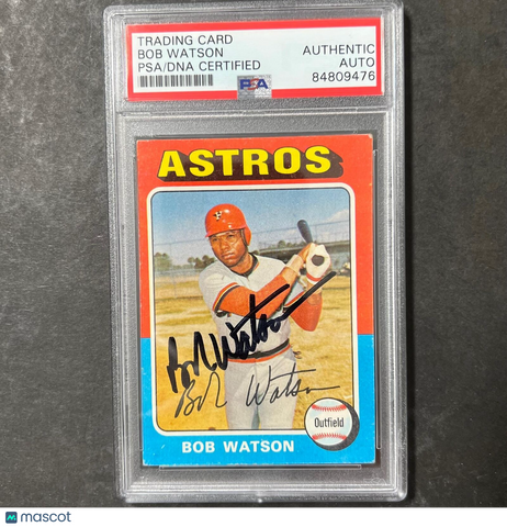 1975 Topps #227 Bob Watson Signed Card PSA Slabbed Auto Astros