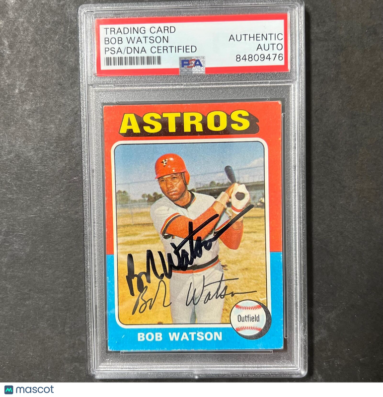 1975 Topps #227 Bob Watson Signed Card PSA Slabbed Auto Astros