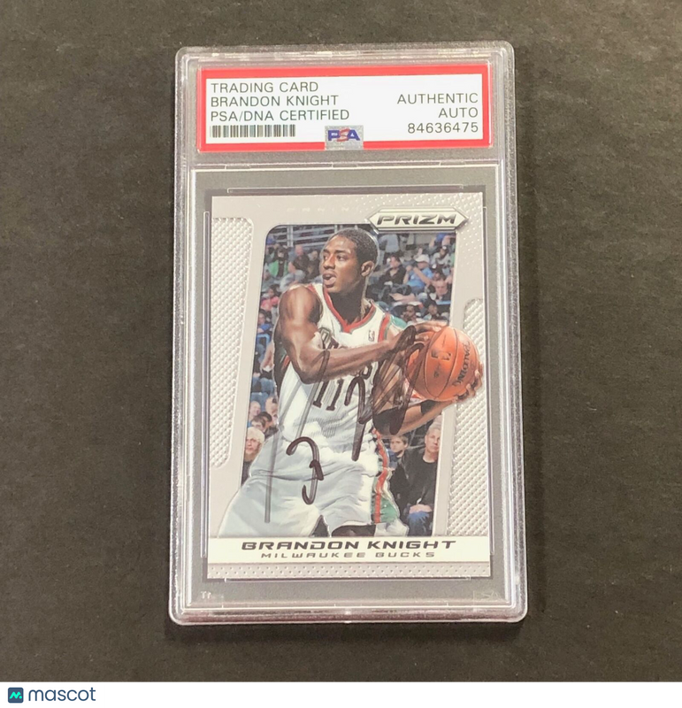 2013-14 Panini Prizm #170 Brandon Knight Signed Card AUTO PSA Slabbed Bucks