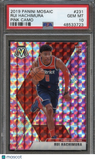 2019 Panini Mosaic #231 Rui Hachimura Pink Camo PSA 10 Gem Mint RC