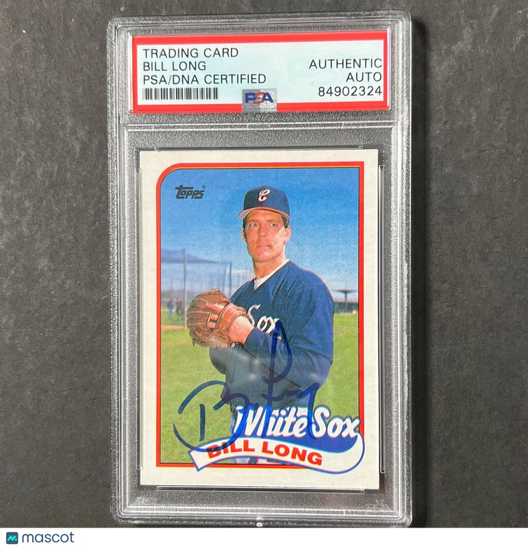 1989 Topps #133 Bill Long Signed Card PSA Slabbed Auto White Sox