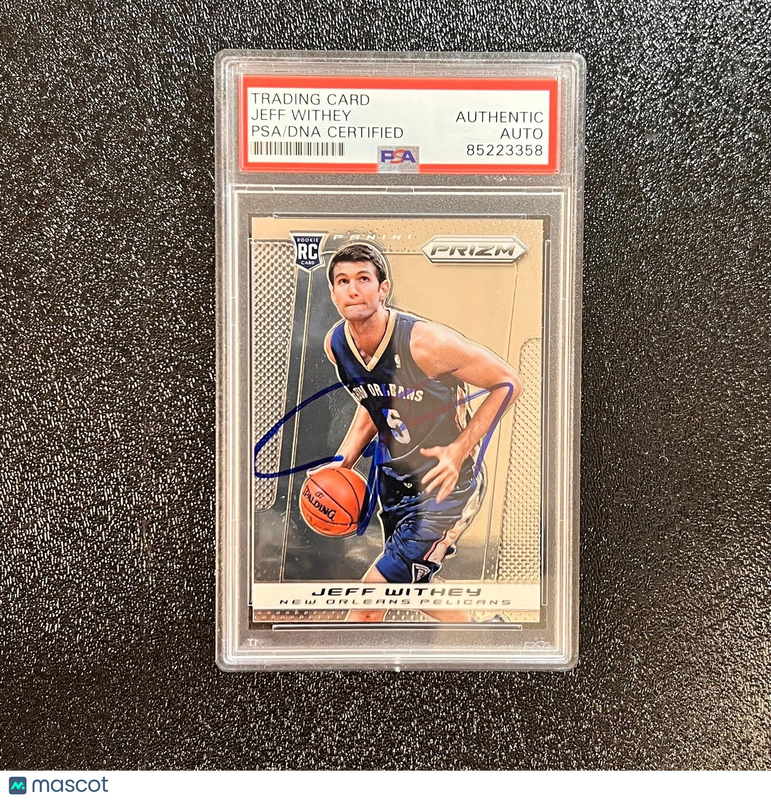 2013-14 Panini Prizm Red #296 Jeff Withey Signed Card AUTO PSA Slabbed RC Pelica