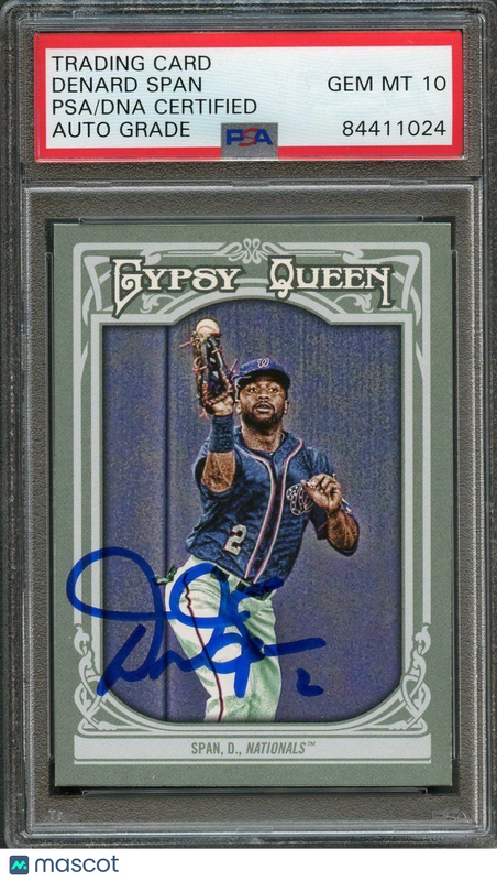 2013 Topps Gypsy Queen #328 Denard Span Signed Card PSA Slabbed Auto 10 National