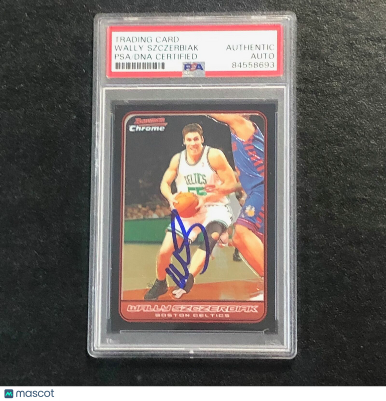 2006-07 Bowman Chrome Basketball #31 Wally Szczerbiak  Signed Card Auto PSA Slabbed Celtics