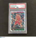 2014-15 Panini Hoops #124 Donatas Motiejunas Signed Card AUTO PSA Slabbed Rocket