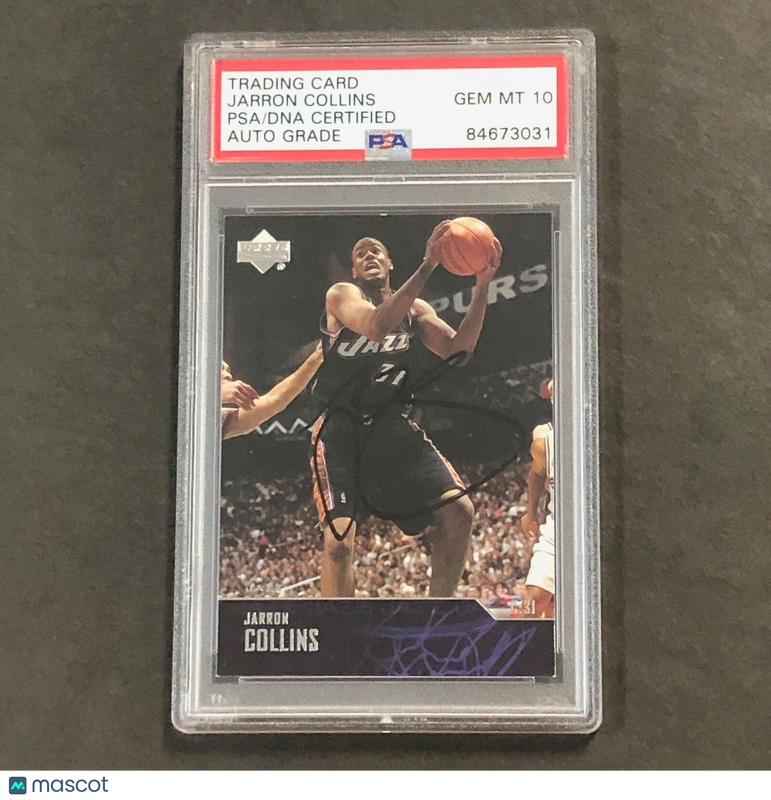 2003-04 Upper Deck #281 Jarron Collins Signed Card AUTO PSA Slabbed Jazz