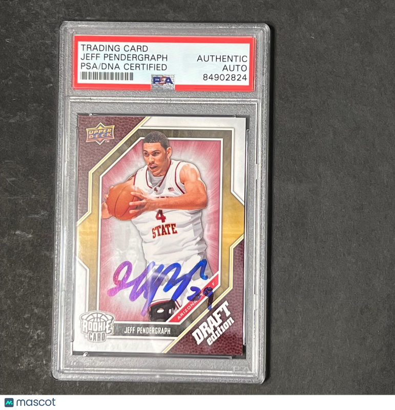 2009-10 Upper Deck Draft #45 Jeff Pendergraph Signed Card AUTO PSA Slabbed ASU