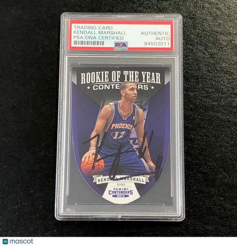 2012-13 Panini Contenders Rookie of the Year #10 Kendall Marshall Signed Card AU