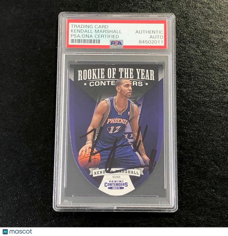 2012-13 Panini Contenders Rookie of the Year #10 Kendall Marshall Signed Card AU