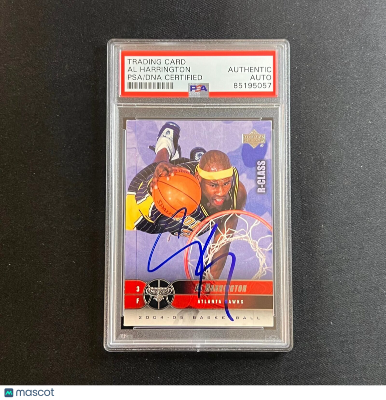 2003-04 Upper Deck B-Class #2 Al Harrington Signed Card AUTO PSA Slabbed Pacers