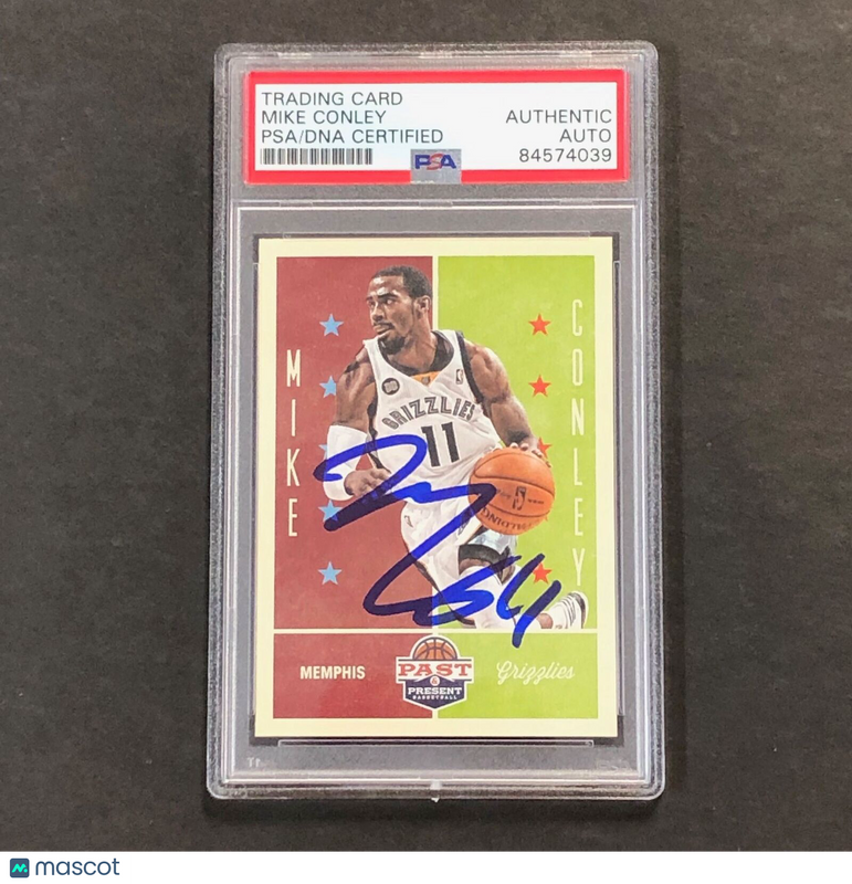 2012-13 Panini Past & Present #67 Mike Conley signed Card Auto PSA Slabbed Grizz