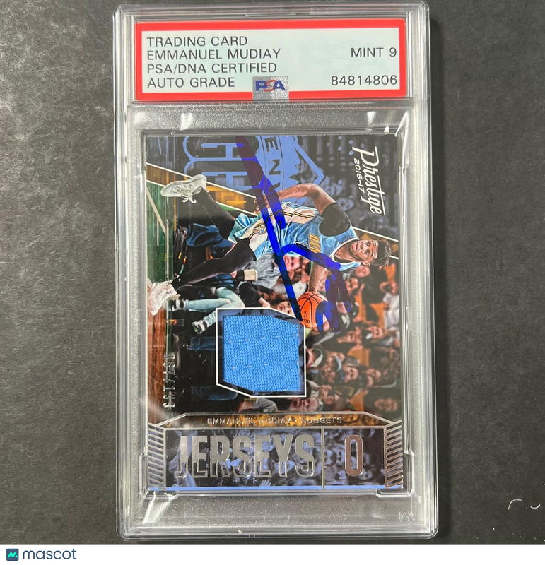 2016-17 Panini Prestige #14 Emmanuel Mudiay Signed Card AUTO PSA Slabbed Nuggets