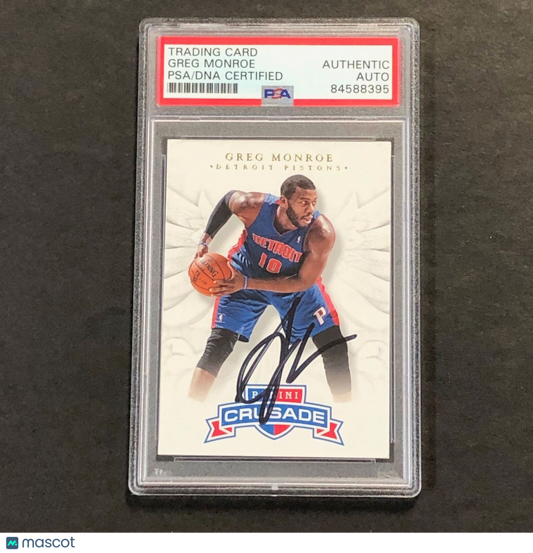 2012-13 Panini Crusade #75 Greg Monroe Signed Card AUTO PSA Slabbed Pistons
