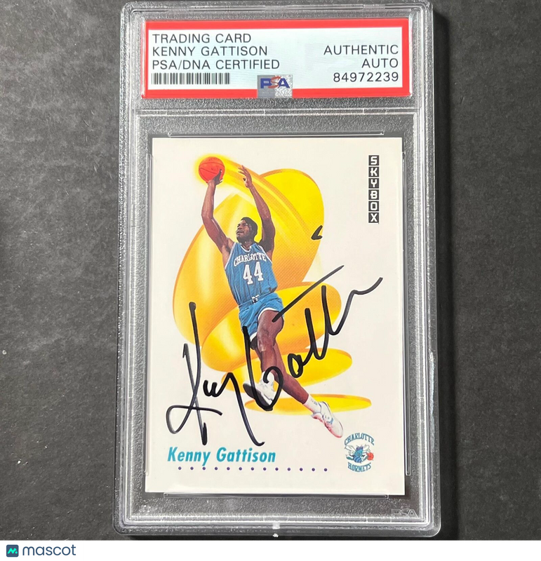1991-92 Skybox #26 Kenny Gattison Signed AUTO PSA Slabbed Hornets