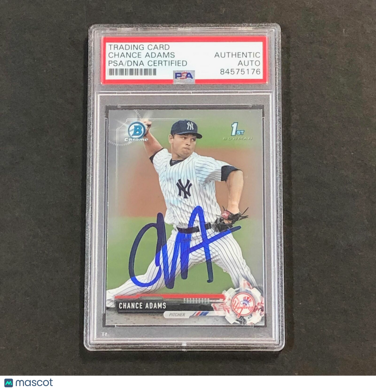 2017 Bowman Chrome #BCP31 Chance Adams Signed Card PSA Slabbed Auto Yankees