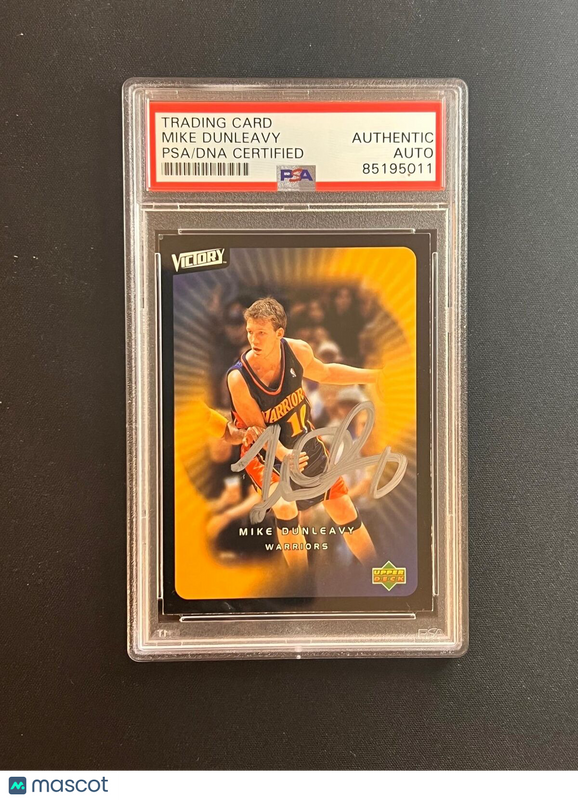 2002-03 Upperdeck Victory #30 Mike Dunleavy Signed Card PSA Slabbed Warriors