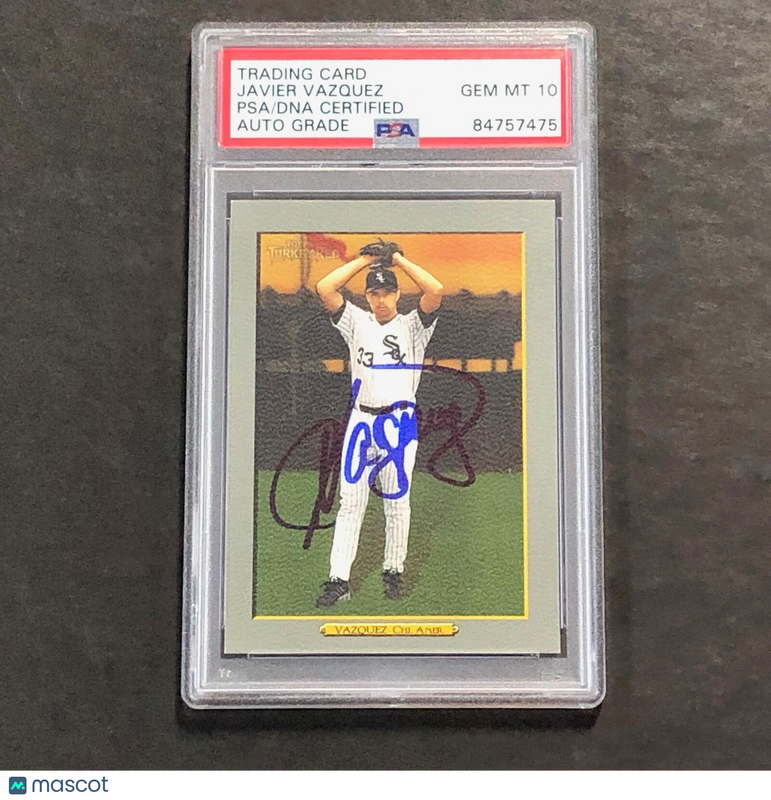 2010 Topps Turkey Red #359 Javier Vasquez Signed Card PSA Slabbed Auto 10 White