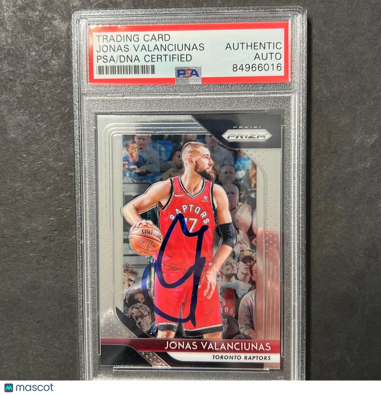 2018-19 Panini Prizm Black #93 Jonas Valanciunas Signed Card AUTO PSA Slabbed To