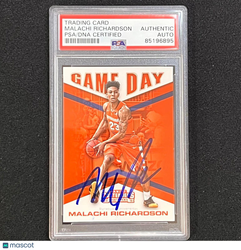 2016-17 Contenders Draft Picks #20 Malachi Richardson Signed Card AUTO PSA Slabb