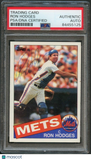 1985 Topps #363 Ron Hodges Signed Card PSA Slabbed Auto Mets