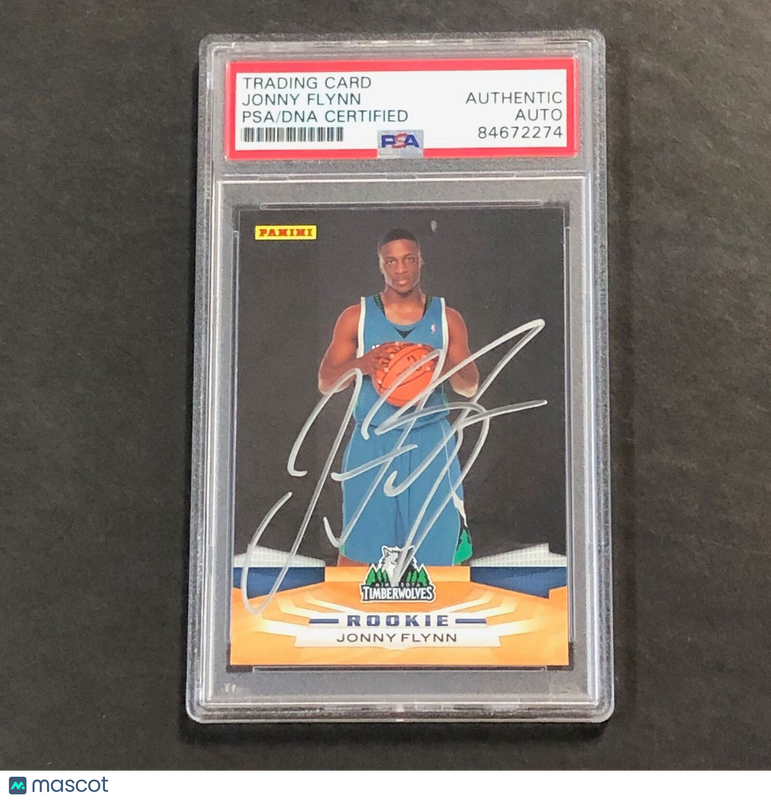 2009-10 Panini Basketball #306 JONNY FLYNN Signed Card AUTO PSA Slabbed Minnesot