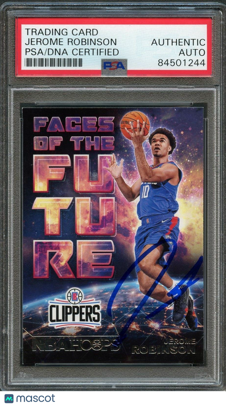 2018-19 NBA HOOPS FACES OF THE FUTURE #13 JEROME ROBINSON Signed Card AUTO PSA S