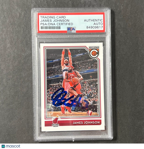 2016-17 Panini Complete #111 James Johnson Signed Card AUTO PSA/DNA Slabbed Heat