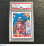 2013-14 NBA Hoops #233 Kwame Brown Signed Card AUTO PSA Slabbed 76ers