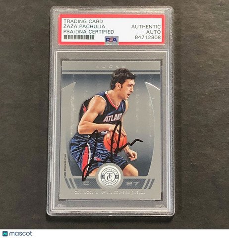 2013-14 Panini TC #165 Zaza Pachulia Signed Card AUTO PSA Slabbed Bucks